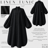 Long Linen Tunic "LINEN TUNIC" - OUMMI BASICS