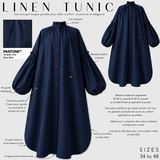 Long Linen Tunic "LINEN TUNIC" - OUMMI BASICS