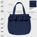 Tote-bag à volant en lin « LINEN BAG » - OUMMI BASICS