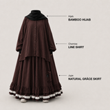 Jupe maxi à volants et rayures « NATURAL GRACE SKIRT » - OUMMI BASICS