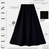 Maxi jupe en coton piqué « CLUB LINE SKIRT » - OUMMI BASICS