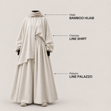 Chemise oversize en lin rayé « LINE SHIRT » - OUMMI BASICS