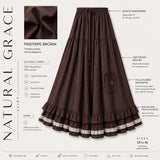 Jupe maxi à volants et rayures « NATURAL GRACE SKIRT » - OUMMI BASICS