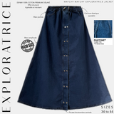 Jupe oversize en gabardine de coton « EXPLORATRICE SKIRT » - OUMMI BASICS