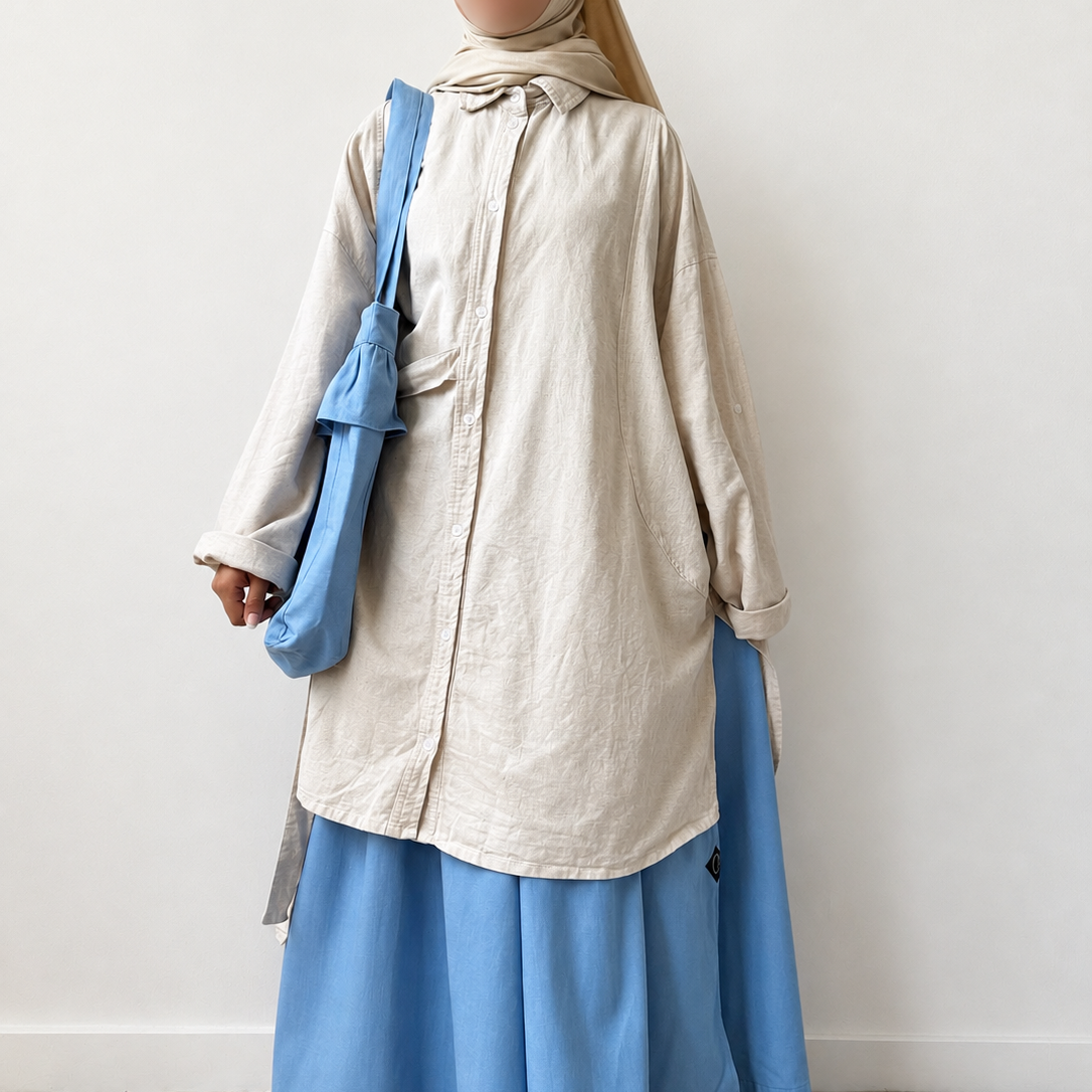 Palazzo effet jupe en jean « DENIM PALAZZO » - OUMMI BASICS
