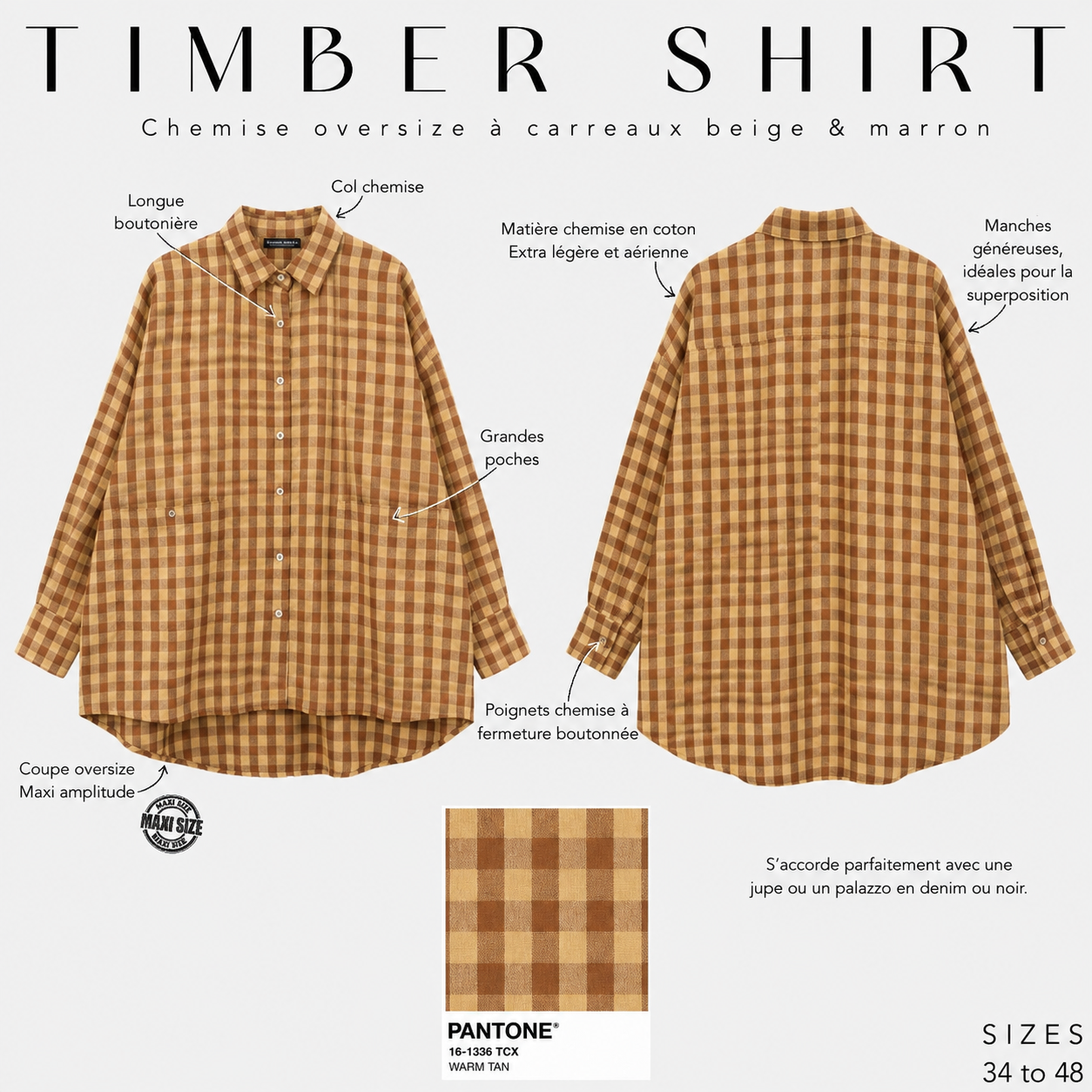 Chemise oversize à carreaux « TIMBER SHIRT » - OUMMI BASICS