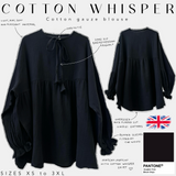 Blouse féminine en gaze de coton "COTTON WHISPER" - OUMMI BASICS