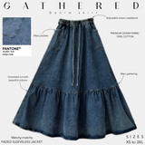 Jupe longue en jean « GATHERED DENIM SKIRT » - OUMMI BASICS