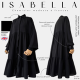 Chemisier à fronces "ISABELLA" - OUMMI BASICS