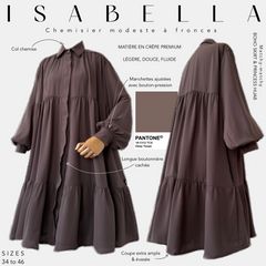 Chemisier à fronces "ISABELLA" - OUMMI BASICS