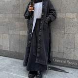 Veste longue en jean à fentes "BROOKLYN JACKET" - OUMMI BASICS