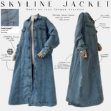 Veste en jean longue oversize « SKYLINE JACKET » - OUMMI BASICS