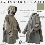 Veste oversize à capuche « EXPLORATRICE JACKET » - OUMMI BASICS