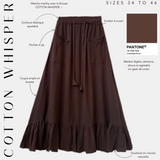 Jupe longue doublée en gaze de coton « COTTON WHISPER SKIRT » - OUMMI BASICS