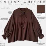 Blouse féminine en gaze de coton "COTTON WHISPER" - OUMMI BASICS