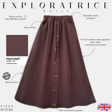 Jupe oversize en gabardine de coton « EXPLORATRICE SKIRT » - OUMMI BASICS