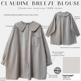 Chemisier oversize 100% Coton "CLAUDINE BREEZE BLOUSE" - OUMMI BASICS
