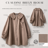 Chemisier oversize 100% Coton "CLAUDINE BREEZE BLOUSE" - OUMMI BASICS