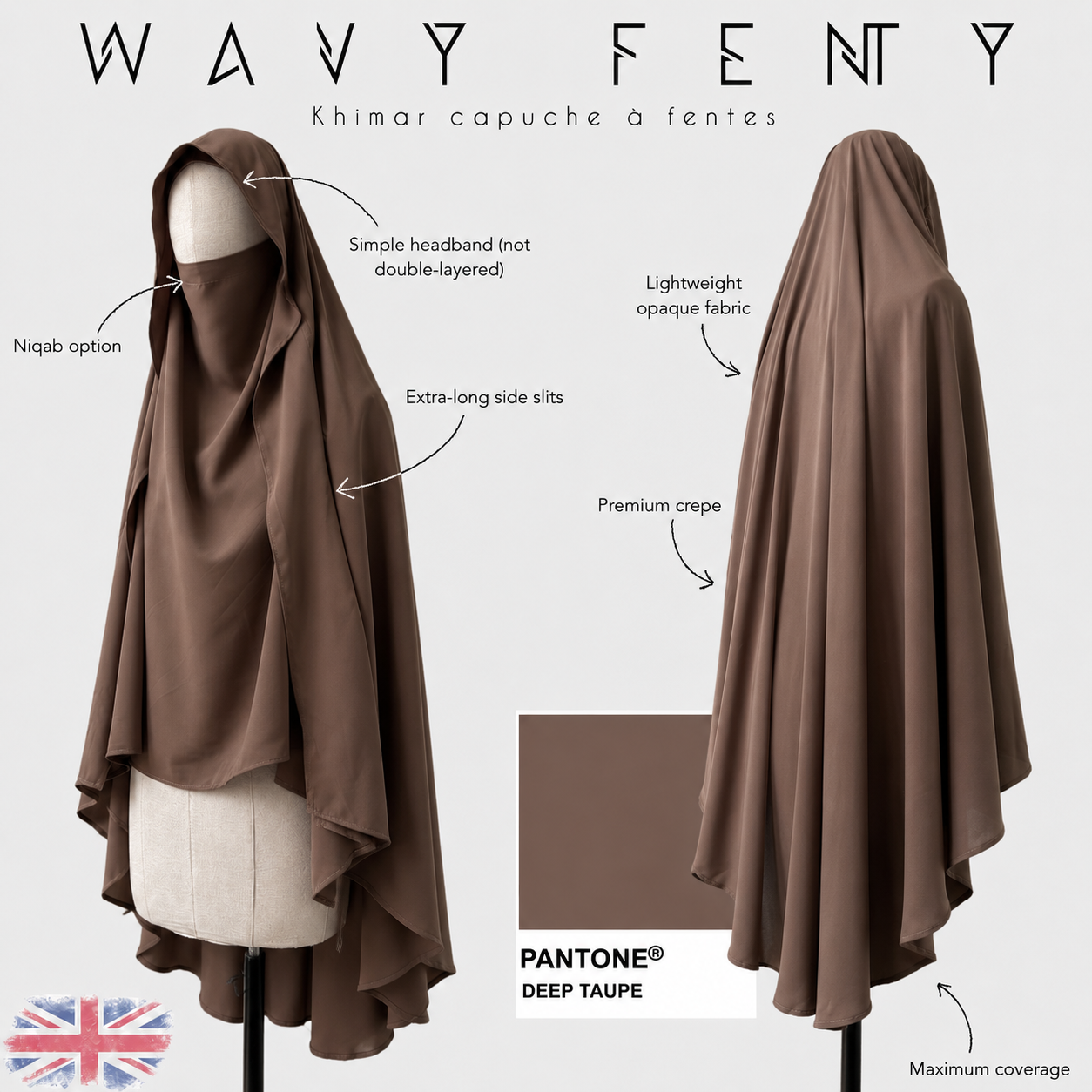 Khimar Capuche à fentes "WAVY FENTY" - OUMMI BASICS