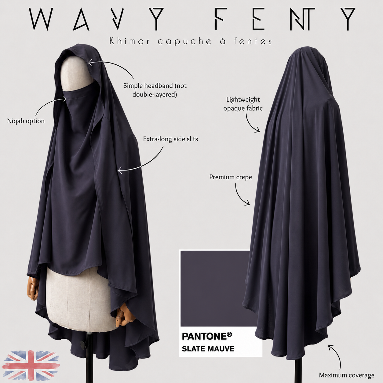 Khimar Capuche à fentes "WAVY FENTY" - OUMMI BASICS