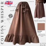 Jupe longue doublée en gaze de coton « COTTON WHISPER SKIRT » - OUMMI BASICS