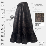 Jupe longue en soie à imprimé floral "SPRING SKIRT" - OUMMI BASICS
