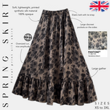 Jupe longue en soie à imprimé floral "SPRING SKIRT" - OUMMI BASICS