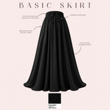 Long flared skirt "BASIC SKIRT" - OUMMI BASICS