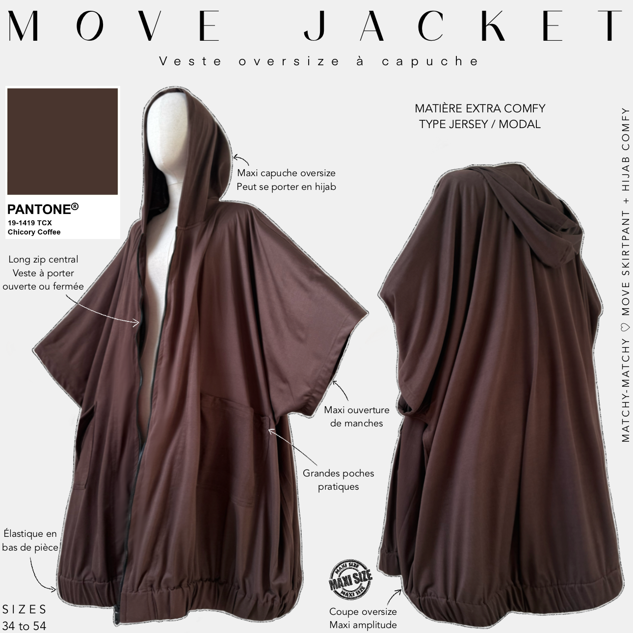 Veste de sport modeste « MOVE JACKET » - OUMMI BASICS