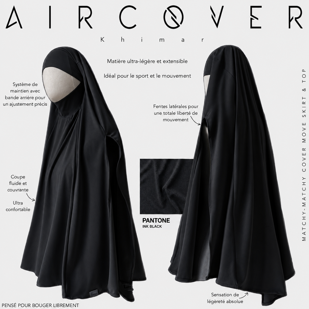 Khimar à fentes « AIRCOVER » - OUMMI BASICS