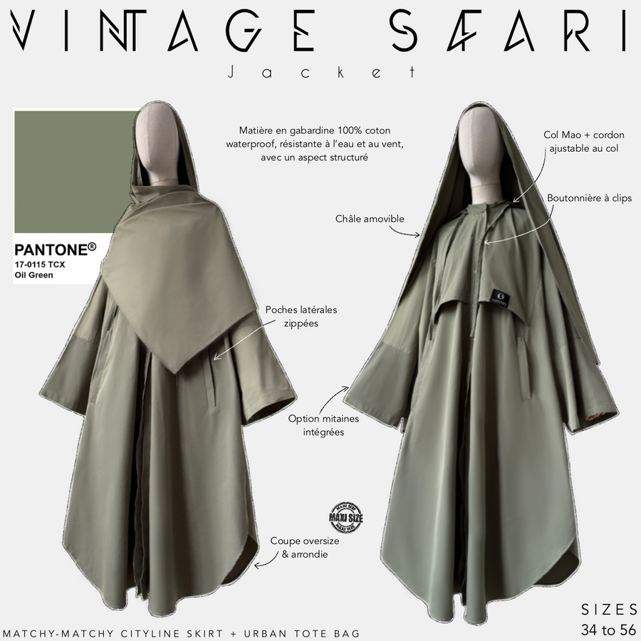 Veste oversize "VINTAGE SAFARI JACKET" - OUMMI BASICS