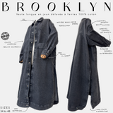 Veste longue en jean à fentes "BROOKLYN JACKET" - OUMMI BASICS