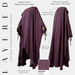 Layered tunic longue ample croisée lavande aura