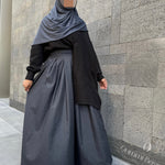 Out fit with black,skirt and school skirt 