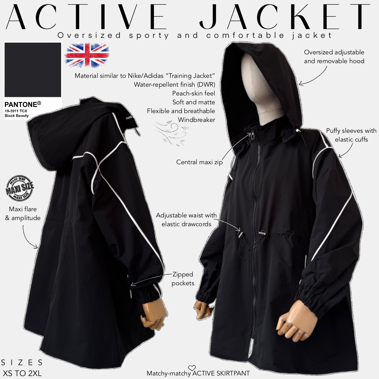 Oversized sporty and comfortable jacket acteive jacket 