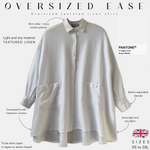 Oversized textured linen shirt oversized ease