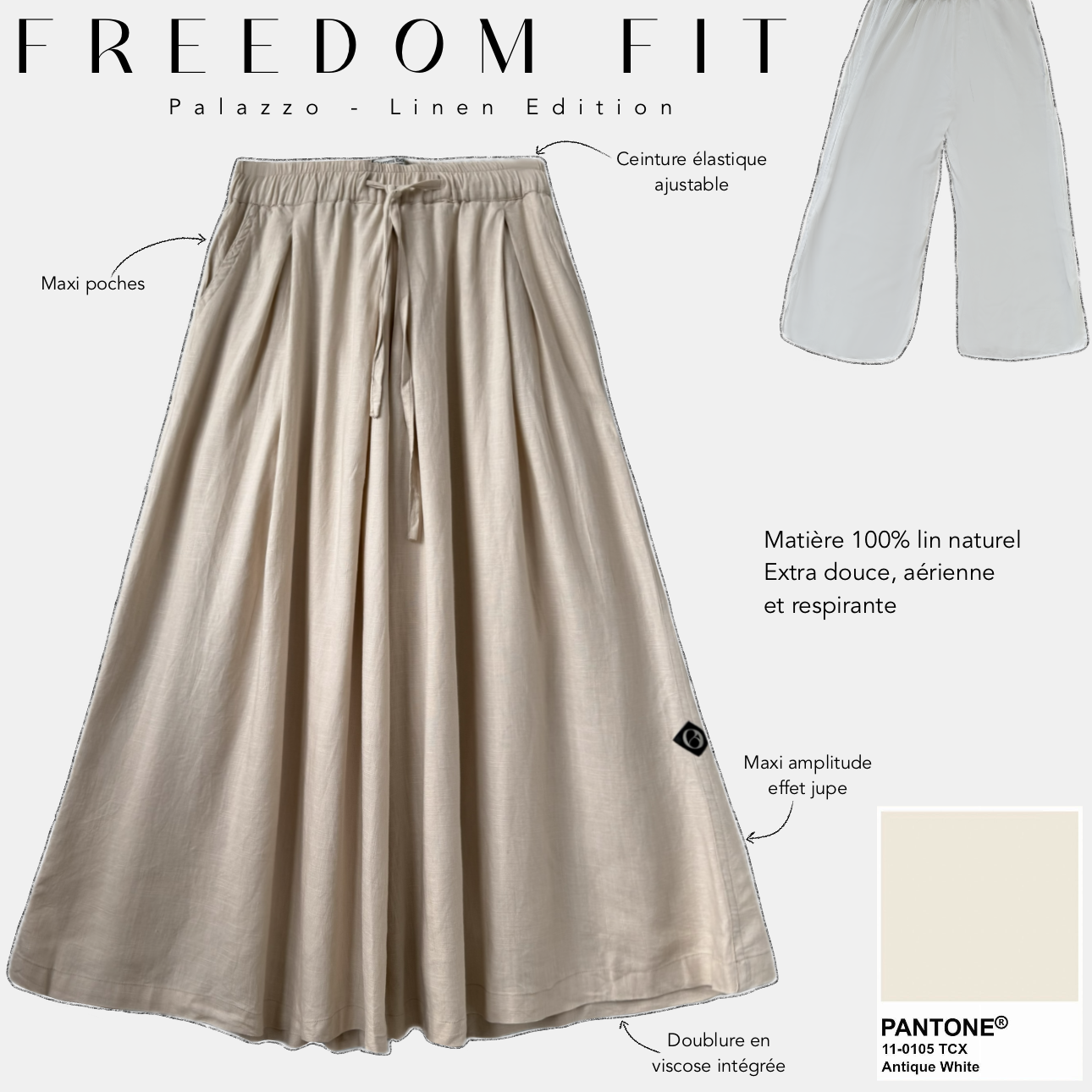 Pantone antique white freedom fit 