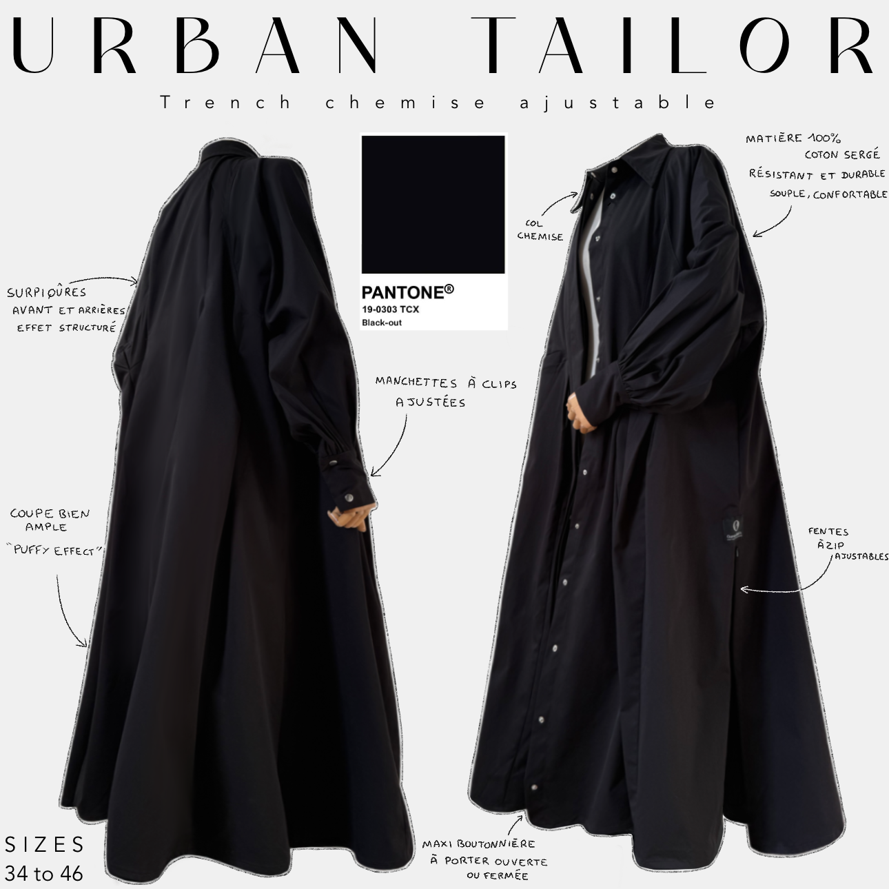 Pantone black urban tailor