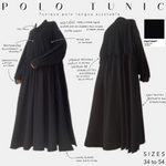 Polo tunic jet black