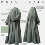 Polo tunic matcha green