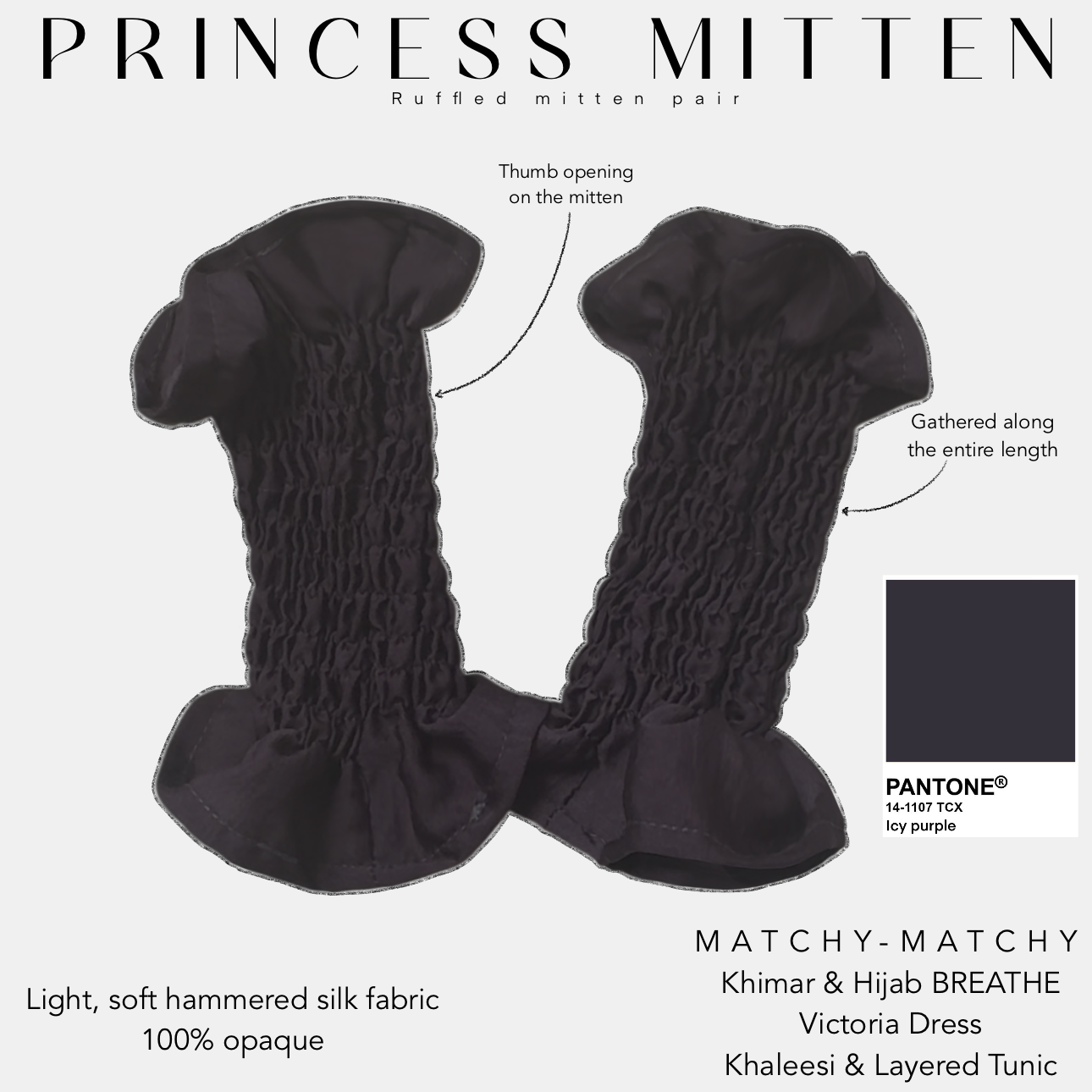 Princess mitten icy purple 