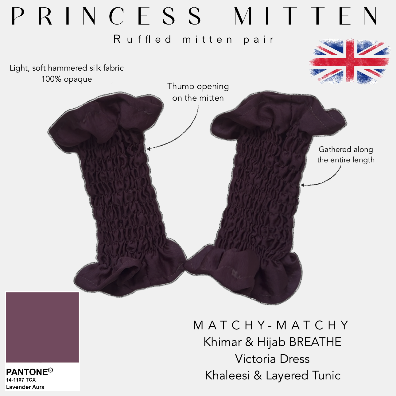 Princess mitten lavender aura