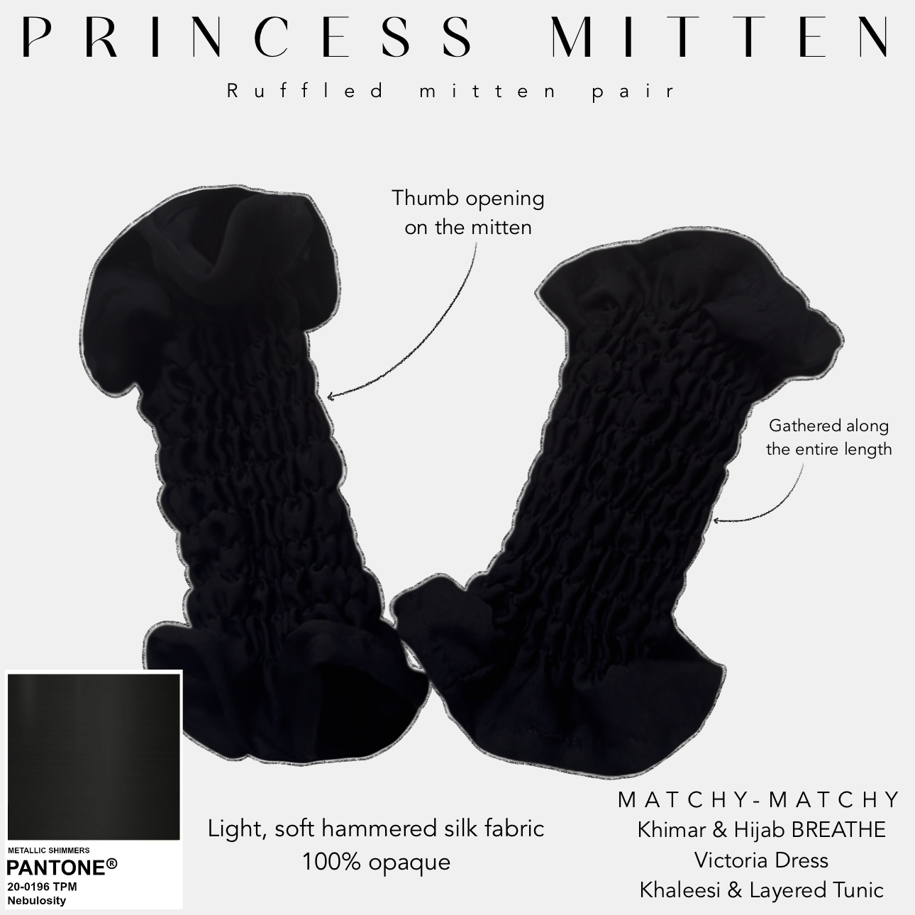 Princess mitten nebulosity black 