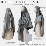 Pull - on  balaclava +  layered hijab heritage veil secret spaces