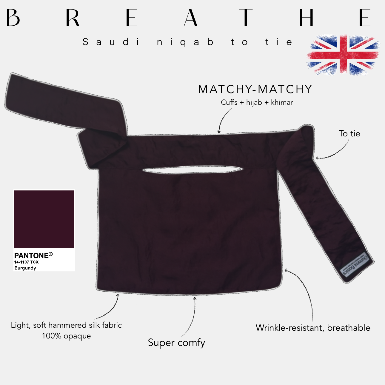 Saudi niqab burgundy 