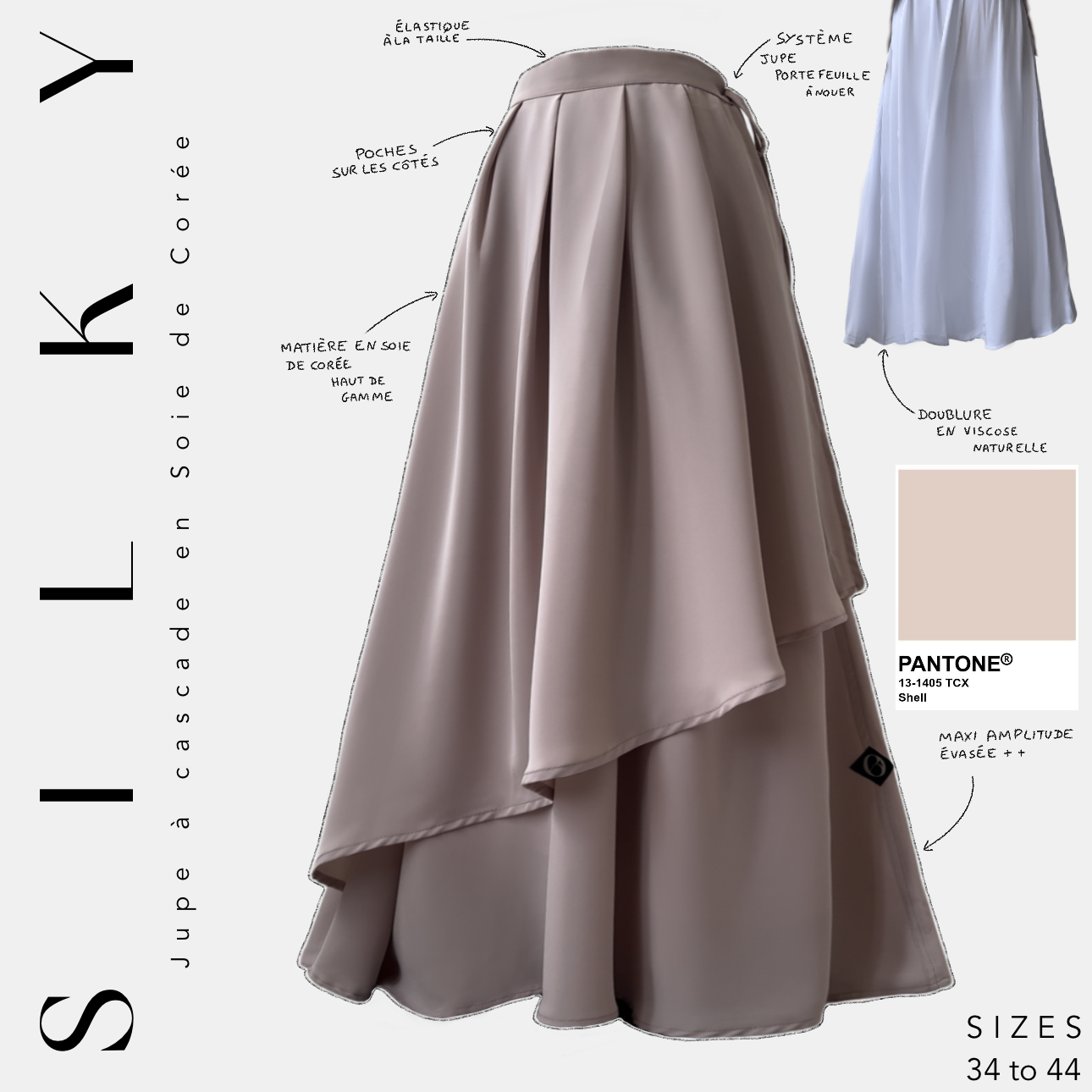 Silky skirt 