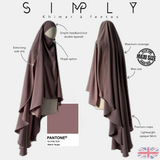 Simply khimar à fentes Pantone warm taupe 