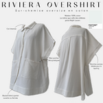 Sur _ chemise oversize en coton  riviera overshirt opalin 