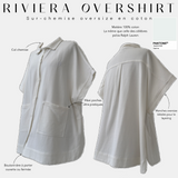 Sur _ chemise oversize en coton  riviera overshirt opalin 