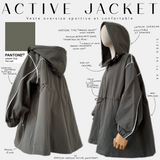 Veste oversized sportive et confortable active jacket Pantone tea 